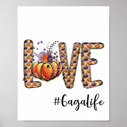 Liebe Gaga Life Pumpkin HerbstHalloween Poster (Vorne)