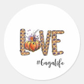 Liebe Gaga Life Pumpkin HerbstHalloween Runder Aufkleber (Vorderseite)