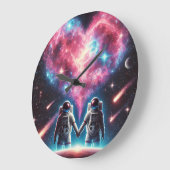 Liebe Galaxy Wall Clock Große Wanduhr (Winkel)