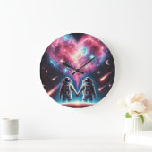 Liebe Galaxy Wall Clock Große Wanduhr (Zuhause)