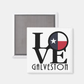 LIEBE Galveston Texas Magnet (Vorderseite/Rückseite)