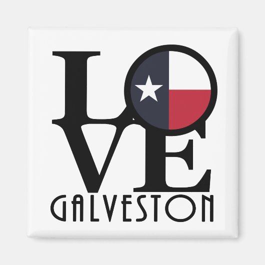 LIEBE Galveston Texas Magnet (Vorne)
