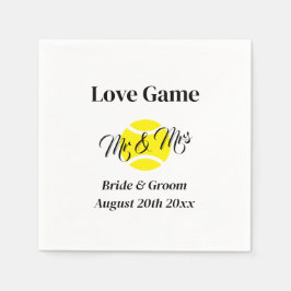 Liebe Game lustige Mr. & Mrs. Tennis Themenhochzei Serviette