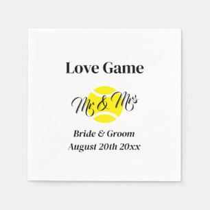 Liebe Game lustige Mr. & Mrs. Tennis Themenhochzei Serviette