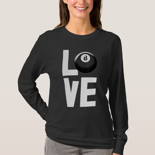 Liebe Game S Billiards T-Shirts Männer Spiel (Vorderseite)