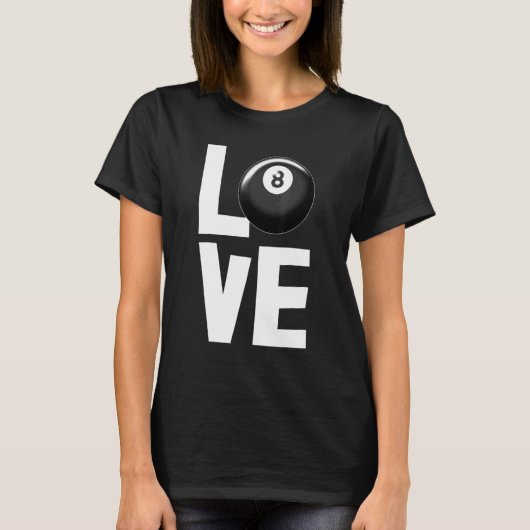 Liebe Game S Billiards T-Shirts Männer Spiel (Vorderseite)