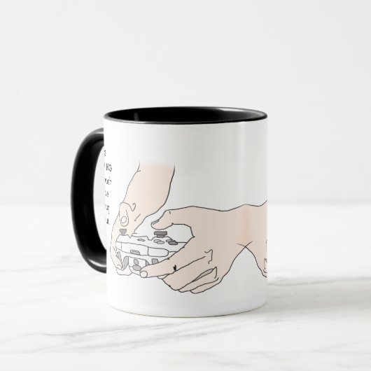 Liebe GAMING so viel Spaß Zitat Tasse (Vorderseite Links)