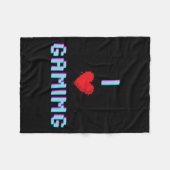 Liebe Gaming Video Game Heart Gamer Fleecedecke (Vorderseite (Horizontal))