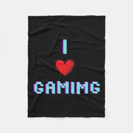 Liebe Gaming Video Game Heart Gamer Fleecedecke (Vorderseite)