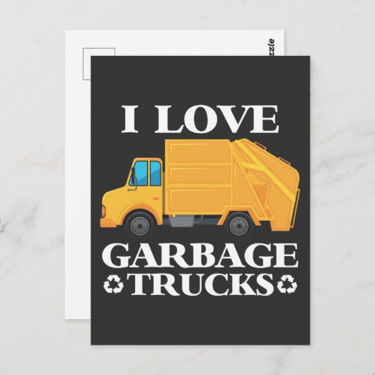 Liebe Garbage Truck Kindermädchen Kleinkind Trucks Postkarte (Vorne/Hinten)