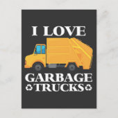 Liebe Garbage Truck Kindermädchen Kleinkind Trucks Postkarte (Vorderseite)