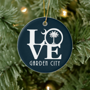 LIEBE Garden City South Carolina Keramik Ornament