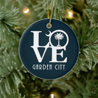 LIEBE Garden City South Carolina Keramik Ornament
