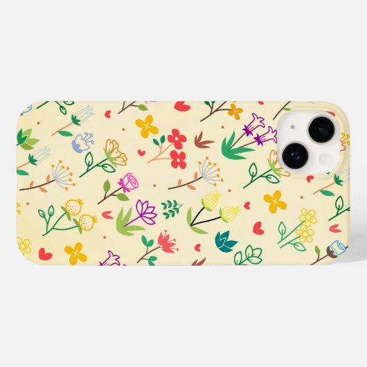 Liebe Garden Spring Flowers & Hearts Case-Mate iPhone Hülle (Rückseite (Horizontal))