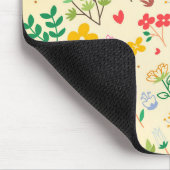Liebe Garden Spring Flowers & Hearts Mousepad (Ecke)