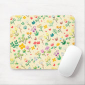Liebe Garden Spring Flowers & Hearts Mousepad (Mit Mouse)