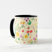 Liebe Garden Spring Flowers & Hearts Tasse (Vorderseite Links)