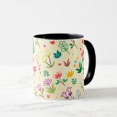 Liebe Garden Spring Flowers & Hearts Tasse (VorderseiteRechts)
