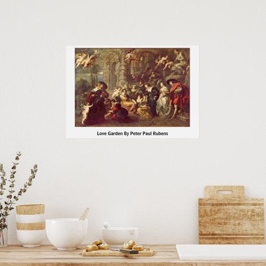 Liebe Garden von Peter Paul Rubens Poster (Küche)