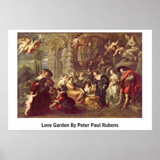 Liebe Garden von Peter Paul Rubens Poster (Vorne)