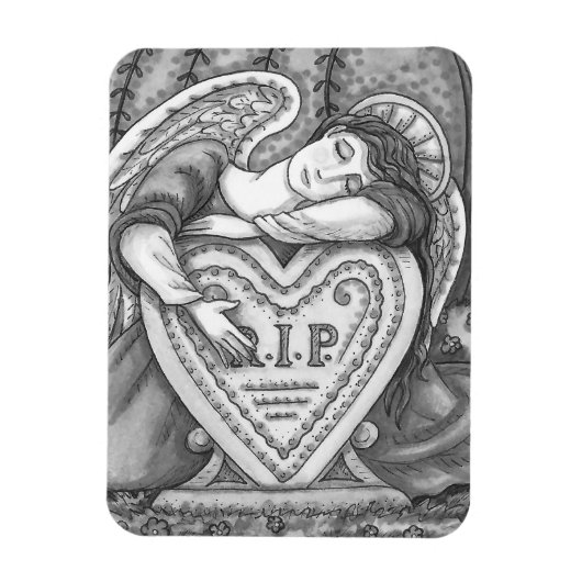 LIEBE GARDISCHE ANGEL, FRIEDHOF MOURNING ART RIP MAGNET (Vertikal)