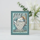 LIEBE GARDISCHE ANGEL, FRIEDHOF MOURNING ART RIP POSTKARTE (Stehend Vorderseite)