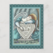 LIEBE GARDISCHE ANGEL, FRIEDHOF MOURNING ART RIP POSTKARTE (Vorderseite)