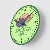 Liebe Gartenarbeit? Gemüsegarten Runde Wanduhr (Winkel)