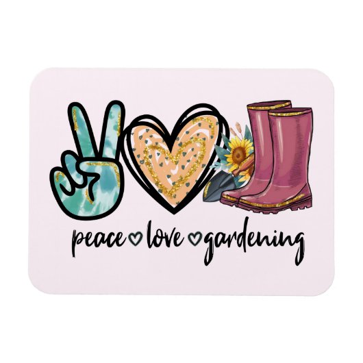 Liebe Gartenarbeit Magnet (Horizontal)