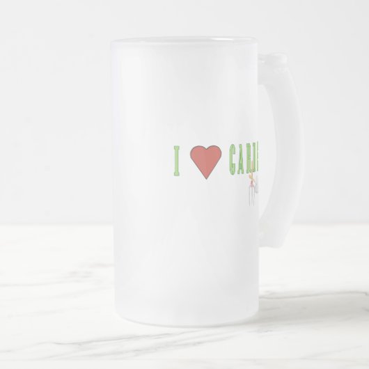 Liebe Gartenarbeit Mattglas Bierglas (VorderseiteRechts)