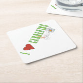 Liebe Gartenarbeit Rechteckiger Pappuntersetzer (angewinkelt)