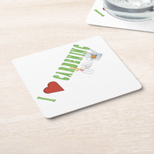 Liebe Gartenarbeit Rechteckiger Pappuntersetzer (angewinkelt)