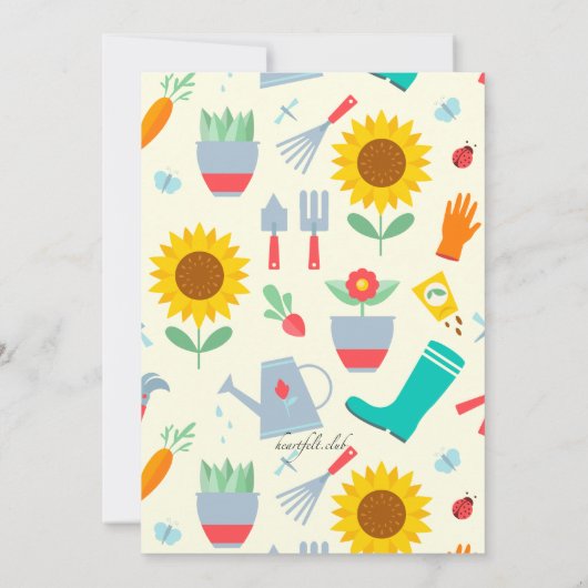 Liebe Gartendusche Einladung (Rückseite)