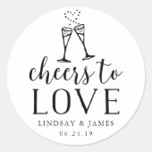 Liebe-Gastgeschenk Hochzeit Runder Aufkleber (Vorderseite)