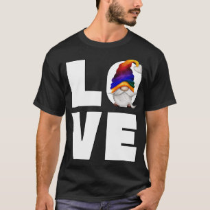 Liebe Gay Pride Gnome für LGBTQ Bewusstsein Funny  T-Shirt