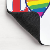 LIEBE-Gay-Pride-Herz Mousepad (Ecke)