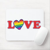 LIEBE-Gay-Pride-Herz Mousepad (Mit Mouse)