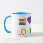 LIEBE Gay Pride LGBT Rainbow Layer Cake Slice Tasse (Links)