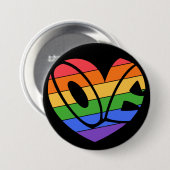 Liebe Gay Rainbow LGBTQ Abzeichen Button (Vorne & Hinten)