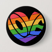 Liebe Gay Rainbow LGBTQ Abzeichen Button (Vorderseite)