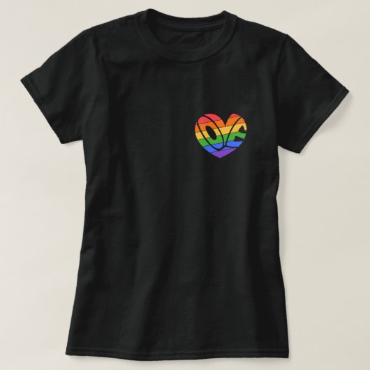 Liebe Gay Rainbow LGBTQ T - Shirt (Design vorne)