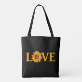 Liebe Gazania Tote Bag Tasche (Rückseite)