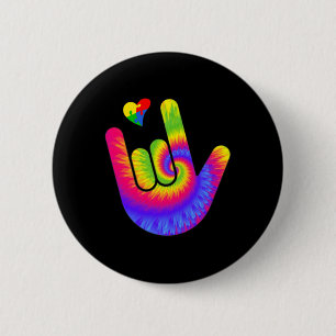 Liebe Gebärdensprache Handautismus Bewusstsein Her Button