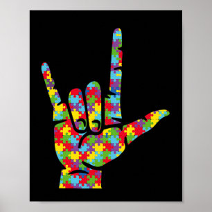 Liebe Gebärdensprache Handautismus Sensibilisierun Poster