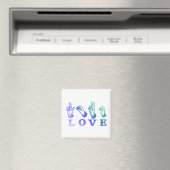 LIEBE Gebärdensprache - T-Shirts, Geschenke, Handz Magnet (In Situ (Geschirrspüler))