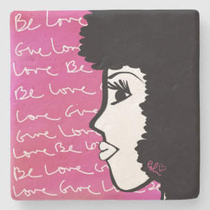 Liebe geben Liebe Stone Untersetzer