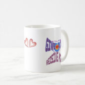 Liebe geben, mehr erhalten kaffeetasse (VorderseiteRechts)