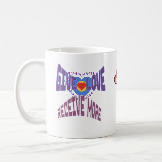 Liebe geben, mehr erhalten kaffeetasse (Links)