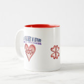 Liebe geben zweifarbige tasse (Vorderseite Links)