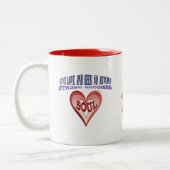 Liebe geben zweifarbige tasse (Links)